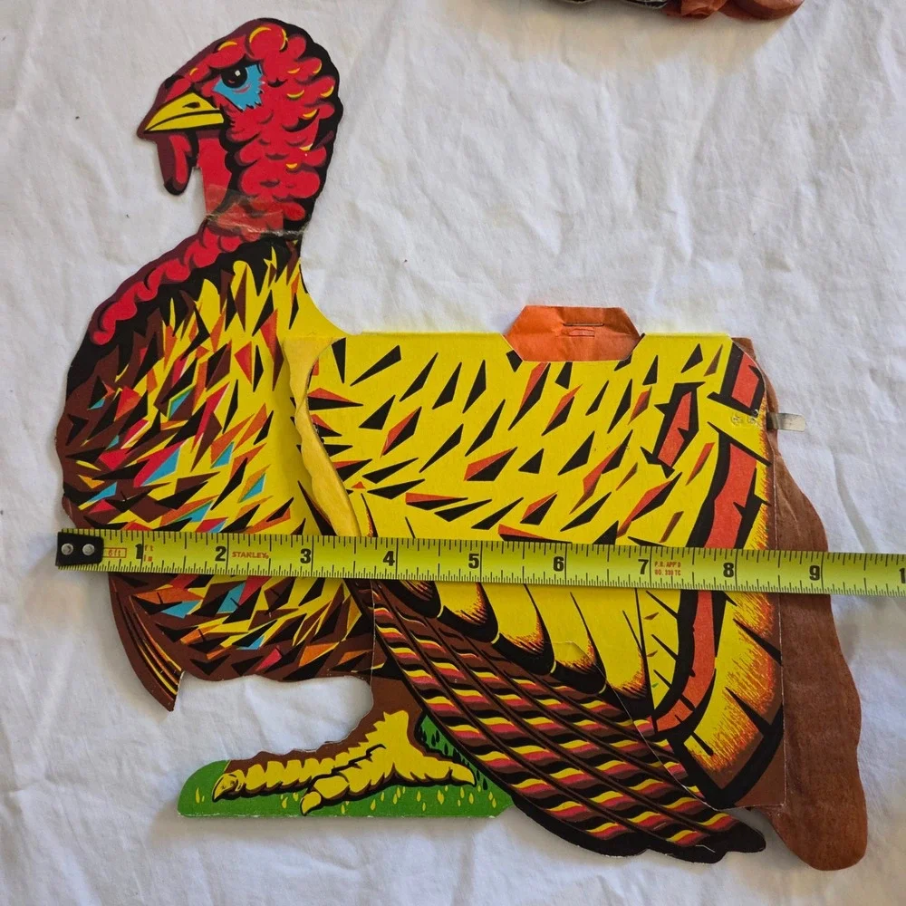 Vintage Thanksgiving Turkey Honeycomb Decoration table 2 Piece Set‎